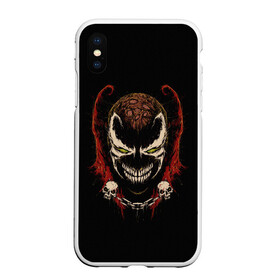 Чехол для iPhone XS Max матовый с принтом Spawn профиль в Санкт-Петербурге, Силикон | Область печати: задняя сторона чехла, без боковых панелей | Тематика изображения на принте: al simmons | antihero | chain | comics | evil | hell | skull | smile | spawn | ад | антигерой | зло | комиксы | отродье | спаун | улыбка | цепь | череп | эл симмонс