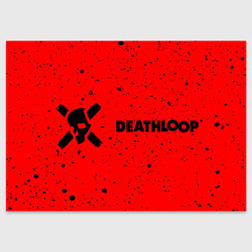 Поздравительная открытка с принтом Deathloop - Skull - Paint в Санкт-Петербурге, 100% бумага | плотность бумаги 280 г/м2, матовая, на обратной стороне линовка и место для марки
 | Тематика изображения на принте: death | deathloop | game | games | loop | paint | skull | брызги | дэслуп | дэт | дэтлуп | знак | игра | игры | краска | лого | луп | мертвая | пелтя | символ