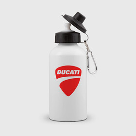 Бутылка спортивная с принтом DUCATI ДУКАТИ ЭМБЛЕМА в Санкт-Петербурге, металл | емкость — 500 мл, в комплекте две пластиковые крышки и карабин для крепления | Тематика изображения на принте: ducati | moto | motocycle | racing | sport | дукати | мото | мотоспорт | мотоцикл | рейсинг | спорт