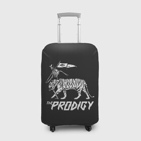 Чехол для чемодана 3D с принтом Tiger Prodigy в Санкт-Петербурге, 86% полиэфир, 14% спандекс | двустороннее нанесение принта, прорези для ручек и колес | alternative | dj | electo | music | prodigy | альтернатива | музыка | продиджи | продижи | электроника