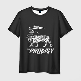 Мужская футболка 3D с принтом Tiger Prodigy в Санкт-Петербурге, 100% полиэфир | прямой крой, круглый вырез горловины, длина до линии бедер | alternative | dj | electo | music | prodigy | альтернатива | музыка | продиджи | продижи | электроника