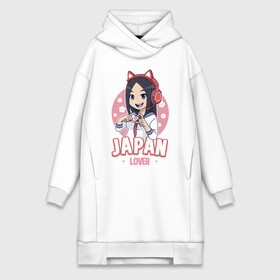 Платье-худи хлопок с принтом Japan lover anime girl в Санкт-Петербурге,  |  | anime | girl | japan | kawaii | lover | аниме | девушка | кавай | сакура | япония