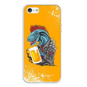 Чехол для iPhone 5/5S матовый с принтом Пивозавр - Взрыв в Санкт-Петербурге, Силикон | Область печати: задняя сторона чехла, без боковых панелей | dinosaur | pivo | pivozavr | взрыв | динозавр | краска | прикол