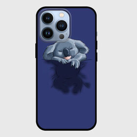 Чехол для iPhone 13 Pro с принтом Спящая коала в Санкт-Петербурге,  |  | Тематика изображения на принте: koala | арт | детеныш | детёныш коалы | животное | зверь | карман на груди | коала | малыш | медведь | медвежонок | милота | милые животные | милые звери | милые зверьки | мимими | мишка | ребенок
