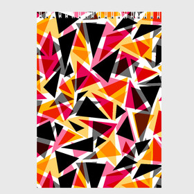 Скетчбук с принтом Разноцветные треугольники в Санкт-Петербурге, 100% бумага
 | 48 листов, плотность листов — 100 г/м2, плотность картонной обложки — 250 г/м2. Листы скреплены сверху удобной пружинной спиралью | абстрактный | геометрические фигуры | геометрический узор | желтый | красный | полигональный | разноцветный | треугольники | черный