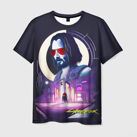 Мужская футболка 3D с принтом Cyberpunk 2077 | Johnny в Санкт-Петербурге, 100% полиэфир | прямой крой, круглый вырез горловины, длина до линии бедер | cyberpunk | cyberpunk 2077 | johnny silverhand | keanu reeves | джонни сильверхенд | киану ривз | киберпанк | киберпанк 2077