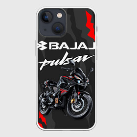 Чехол для iPhone 13 mini с принтом BAJAJ PULSAR   БАДЖАДЖ ПУЛЬСАР в Санкт-Петербурге,  |  | avenger. | bajaj | boxer | dominar | motorcycle | motosport | pulsar | racing | speed | sport | баджадж | байк | гонки | двигатель | мото | мотокросс | мотоспорт | мототриал | мотоцикл | скорость | спорт