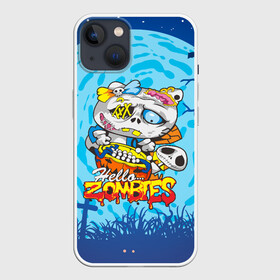 Чехол для iPhone 13 с принтом Hello Zombies в Санкт-Петербурге,  |  | hello kitty | hello zombies | зомбак | зомби | китти | ужасы | хеллоуин | хэллоуин