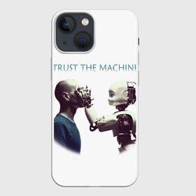 Чехол для iPhone 13 mini с принтом Доверься Машине... в Санкт-Петербурге,  |  | доверие | киборг | робот | фантастика | человек