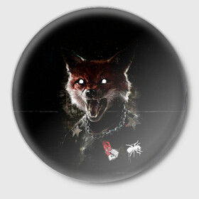 Значок с принтом Prodigy Fox в Санкт-Петербурге,  металл | круглая форма, металлическая застежка в виде булавки | alternative | dj | electo | music | prodigy | альтернатива | музыка | продиджи | продижи | электроника