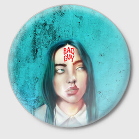 Значок с принтом BAD GUY | BILLIE EILISH (Z) в Санкт-Петербурге,  металл | круглая форма, металлическая застежка в виде булавки | bad guy | badguy | be | bg | billie | billie eilish | blohsh | ghoul | айлиш | билли | билли айлиш | бэрд | пайрат | пайрат бэрд