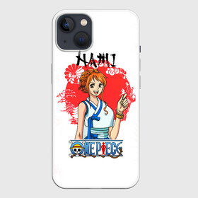 Чехол для iPhone 13 с принтом Нами One Piece. Большой куш в Санкт-Петербурге,  |  | anime | manga | one piece | аниме | большой куш | ван пис | великий флот соломенной шляпы | вон пис | девушка с рыжими волосами | король пиратов | кошка воровка | манга | навигатор | нами | намидзо | о нами