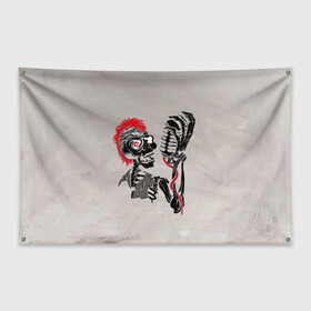 Флаг-баннер с принтом Punk music в Санкт-Петербурге, 100% полиэстер | размер 67 х 109 см, плотность ткани — 95 г/м2; по краям флага есть четыре люверса для крепления | punk | металл | музыка | музыкант | панк | рок | рокер