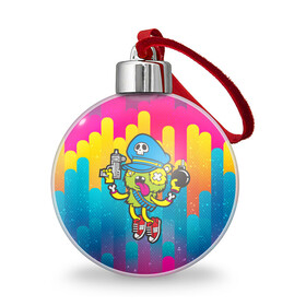 Ёлочный шар с принтом Crazy Bomberman в Санкт-Петербурге, Пластик | Диаметр: 77 мм | Тематика изображения на принте: bomberman | crazy | бомба | бомбермен | бомбермэн | оружие