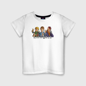 Детская футболка хлопок с принтом RimWorld персонажи в Санкт-Петербурге, 100% хлопок | круглый вырез горловины, полуприлегающий силуэт, длина до линии бедер | rimworld | игра | компьютерная игра | научно фантастическая | римворлд