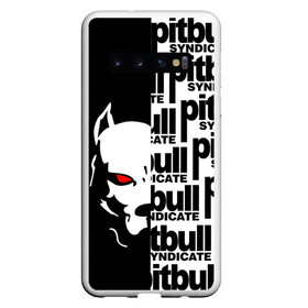 Чехол для Samsung Galaxy S10 с принтом PITBULL SYNDICATE / ПИТБУДЬ в Санкт-Петербурге, Силикон | Область печати: задняя сторона чехла, без боковых панелей | games. | pitbull syndicate | игры | питбудь синдикат | питбуль | разработчик игр | собака | эрик давидыч