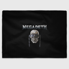 Плед 3D с принтом Megadeth в Санкт-Петербурге, 100% полиэстер | закругленные углы, все края обработаны. Ткань не мнется и не растягивается | megadeth | rock | trash metal | мега | мегадетх | метал | рок