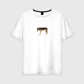 Женская футболка хлопок Oversize с принтом Цитаты волка в Санкт-Петербурге, 100% хлопок | свободный крой, круглый ворот, спущенный рукав, длина до линии бедер
 | auf | ауф | волк | волк мем | волчьи мемы | двач мем | мем | пикабу мем | цитата волка