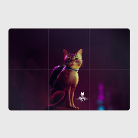 Магнитный плакат 3Х2 с принтом Stray Game 2021 в Санкт-Петербурге, Полимерный материал с магнитным слоем | 6 деталей размером 9*9 см | 2021 | cat | cyberpunk | game | stray | бродилка | бродить | бродячий | киберпанк | кот | стрей | стрэй