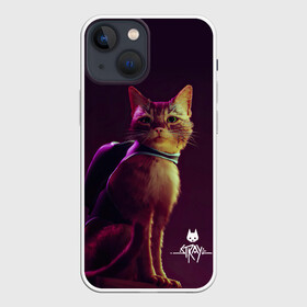 Чехол для iPhone 13 mini с принтом Stray Game 2021 в Санкт-Петербурге,  |  | Тематика изображения на принте: 2021 | cat | cyberpunk | game | stray | бродилка | бродить | бродячий | киберпанк | кот | стрей | стрэй