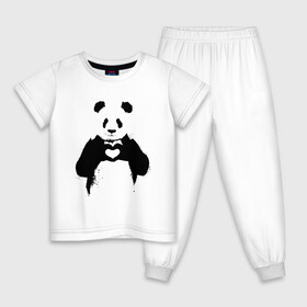 Детская пижама хлопок с принтом ПАНДА ЛАЙК / ЛЮБОВЬ / PANDA LOVE в Санкт-Петербурге, 100% хлопок |  брюки и футболка прямого кроя, без карманов, на брюках мягкая резинка на поясе и по низу штанин
 | heart | like | likes | love | paints | panda | брызги | животные | звери | краски | лайк | лайки | любовь | панда | сердечко | чб | чёрно белое