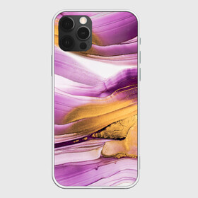 Чехол для iPhone 12 Pro Max с принтом Наслоение красок  в Санкт-Петербурге, Силикон |  | Тематика изображения на принте: fluid art | абстракция | золото | краска | полосы | слои