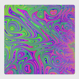 Магнитный плакат 3Х3 с принтом Неоновый абстрактный узор в Санкт-Петербурге, Полимерный материал с магнитным слоем | 9 деталей размером 9*9 см | абстракция | искусство | узор | яркий