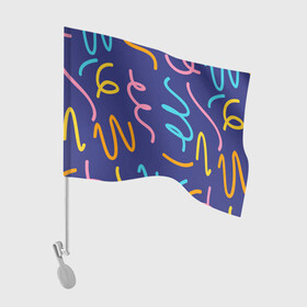 Флаг для автомобиля с принтом Одноцветная ячейка в Санкт-Петербурге, 100% полиэстер | Размер: 30*21 см | крем | радостный праздник | спагетти | хлопок | цветная бумага