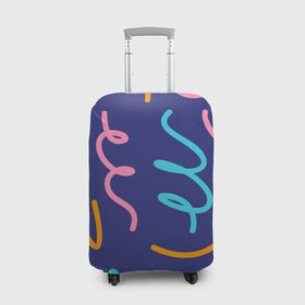 Чехол для чемодана 3D с принтом Одноцветная ячейка в Санкт-Петербурге, 86% полиэфир, 14% спандекс | двустороннее нанесение принта, прорези для ручек и колес | крем | радостный праздник | спагетти | хлопок | цветная бумага
