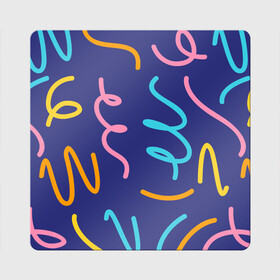 Магнит виниловый Квадрат с принтом Одноцветная ячейка в Санкт-Петербурге, полимерный материал с магнитным слоем | размер 9*9 см, закругленные углы | Тематика изображения на принте: крем | радостный праздник | спагетти | хлопок | цветная бумага
