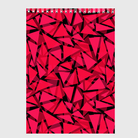 Скетчбук с принтом Красно-черный полигональный в Санкт-Петербурге, 100% бумага
 | 48 листов, плотность листов — 100 г/м2, плотность картонной обложки — 250 г/м2. Листы скреплены сверху удобной пружинной спиралью | абстрактный | алый | геометрический | детский | красный | молодежный | современный | текстура | треугольники | узор