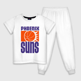 Детская пижама хлопок с принтом Phoenix Suns в Санкт-Петербурге, 100% хлопок |  брюки и футболка прямого кроя, без карманов, на брюках мягкая резинка на поясе и по низу штанин
 | basketball | mvp | nba | phoenix | sport | streetball | suns | аризона | баскетбол | игра | крис пол | мяч | нба | санс | спорт | стритбол | тренер | финикс | чемпион