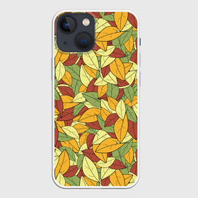 Чехол для iPhone 13 mini с принтом Яркие осенние листья в Санкт-Петербурге,  |  | желтые | зеленые | золотая | красные | листья | осенний | осень | яркие