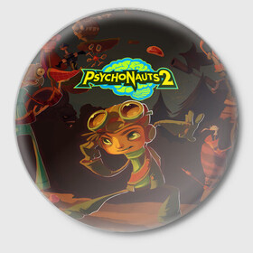 Значок с принтом PsychoNauts 2 Распутин в Санкт-Петербурге,  металл | круглая форма, металлическая застежка в виде булавки | aquato | games | logo | nextgen | pc | playstation 5 | ps 5 | psychonauts | raz | xbox | игры | иксбокс | лого | некстген | пк | пллейстейшен 5 | пс 5 | психонавты 2 | рас