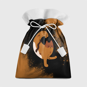 Подарочный 3D мешок с принтом Кошачья Йога - Взрыв в Санкт-Петербурге, 100% полиэстер | Размер: 29*39 см | cat | cats | yoga | взрыв | дзен | инь | йога | кот | коты | кошачья | кошка | кошки | краска | намасте | практика | расслабление | хамса | янь