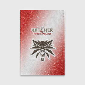 Обложка для паспорта матовая кожа с принтом The Witcher Monster Slayer - Noise в Санкт-Петербурге, натуральная матовая кожа | размер 19,3 х 13,7 см; прозрачные пластиковые крепления | game | games | hunt | logo | monster | slayer | the | wild | witcher | ведьмак | дикая | игра | игры | лого | охота | охотник на монстров | шум