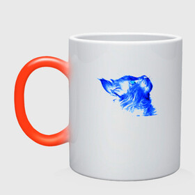Кружка хамелеон с принтом Blue Cat в Санкт-Петербурге, керамика | меняет цвет при нагревании, емкость 330 мл | Тематика изображения на принте: animal | cat | cute | kitty | meow | друг | животные | киска | кися | китти | кот | котенок | котик | котэ | кошечка | кошка | мур | мяу | питомец