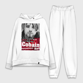 Женский костюм хлопок Oversize с принтом Kurt Cobain в Санкт-Петербурге,  |  | 2021 | kobain | kurt cobain | nirvana | брендовые | в подарок | кобейн | курт | курт кобейн | любимой | любимому | любовь | модная | нирвана | оверсайз | с надписями | с прикольным фразами | с прикольными надписями