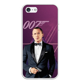 Чехол для iPhone 5/5S матовый с принтом агент 007 Джеймс Бонд в Санкт-Петербурге, Силикон | Область печати: задняя сторона чехла, без боковых панелей | 007 | bond | james bond | no time to die | бонд | джеймс бонд | кино | не время умирать