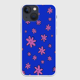 Чехол для iPhone 13 mini с принтом Цветочки рисованные в Санкт-Петербурге,  |  | fashion | flower | девушкам | детская | детям | мода | ромашки | фэшн | цветок | цветочки | цветы