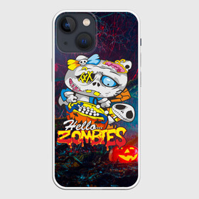 Чехол для iPhone 13 mini с принтом Hello Zombies в Санкт-Петербурге,  |  | hello kitty | hello zombies | зомбак | зомби | китти | ужасы | хеллоуин | хэллоуин