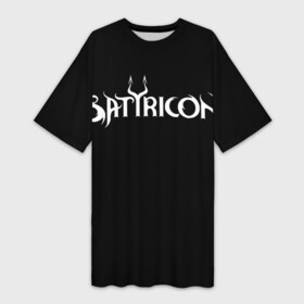Платье-футболка 3D с принтом Satyricon | Сатирикон в Санкт-Петербурге,  |  | black metal | metal | rock | satyricon | блэк метал | метал | рок | сатирикон