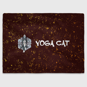 Плед 3D с принтом Кошачья Йога - Гранж в Санкт-Петербурге, 100% полиэстер | закругленные углы, все края обработаны. Ткань не мнется и не растягивается | cat | cats | yoga | гранж | дзен | инь | йога | кот | коты | кошачья | кошка | кошки | намасте | практика | расслабление | хамса | янь