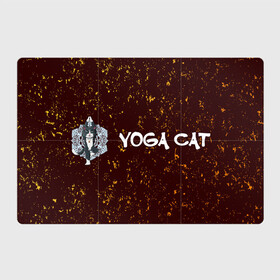 Магнитный плакат 3Х2 с принтом Кошачья Йога - Гранж в Санкт-Петербурге, Полимерный материал с магнитным слоем | 6 деталей размером 9*9 см | cat | cats | yoga | гранж | дзен | инь | йога | кот | коты | кошачья | кошка | кошки | намасте | практика | расслабление | хамса | янь