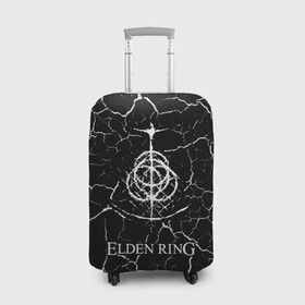 Чехол для чемодана 3D с принтом Elden Ring - Cracks в Санкт-Петербурге, 86% полиэфир, 14% спандекс | двустороннее нанесение принта, прорези для ручек и колес | action | elden | game | games | playstation | ring | rpg | игра | игры | мрамор | плейстейшн | ринг | рпг | трещины | экшн | элден