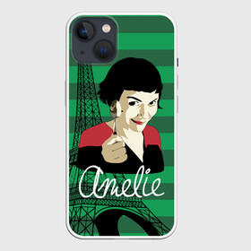 Чехол для iPhone 13 с принтом Amelie в Санкт-Петербурге,  |  | amelie | eiffel tower | french comedy | holding a spoon | paris | the fabulous destiny of amelie poulain | амели | держит ложку | комедия | невероятная судьба амели пулен | париж | романтическая | французская | эйфелева башня