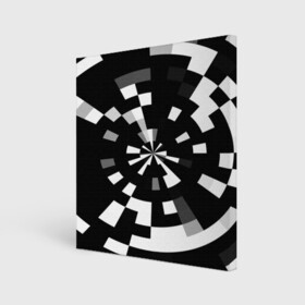 Холст квадратный с принтом Черно-белый фон иллюзии в Санкт-Петербурге, 100% ПВХ |  | Тематика изображения на принте: абстрактный | геометрический | дизайн | иллюзия | кривая | линии | пиксель | текстура | узор