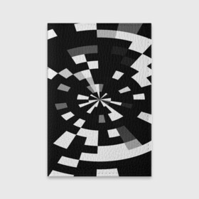 Обложка для паспорта матовая кожа с принтом Черно-белый фон иллюзии в Санкт-Петербурге, натуральная матовая кожа | размер 19,3 х 13,7 см; прозрачные пластиковые крепления | Тематика изображения на принте: абстрактный | геометрический | дизайн | иллюзия | кривая | линии | пиксель | текстура | узор