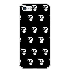 Чехол для iPhone 5/5S матовый с принтом Dark trollface в Санкт-Петербурге, Силикон | Область печати: задняя сторона чехла, без боковых панелей | creepypasta | scary | мем | мрак | троллфейс