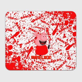 Коврик для мышки прямоугольный с принтом Roblox piggy/Свинка Пигги. в Санкт-Петербурге, натуральный каучук | размер 230 х 185 мм; запечатка лицевой стороны | game | roblox | блок | игра | игрушка | лего | персонажи | персонажи из кубиков | роблокс | робот